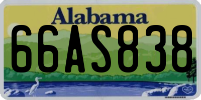 AL license plate 66AS838