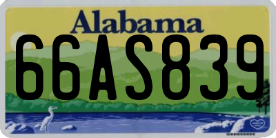 AL license plate 66AS839