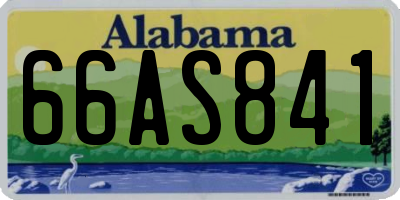AL license plate 66AS841