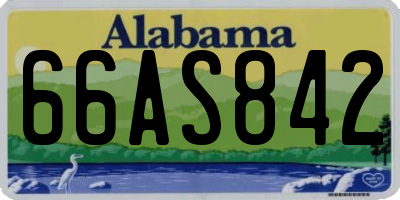 AL license plate 66AS842