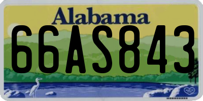 AL license plate 66AS843