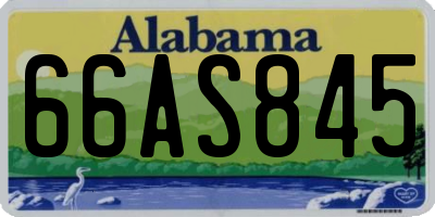 AL license plate 66AS845