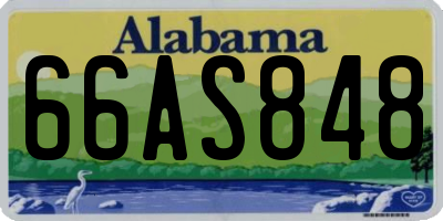 AL license plate 66AS848