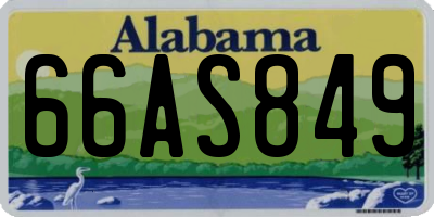 AL license plate 66AS849