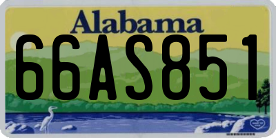 AL license plate 66AS851