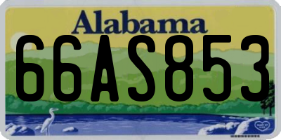 AL license plate 66AS853