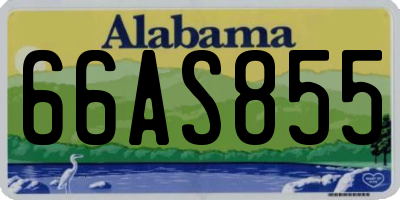 AL license plate 66AS855