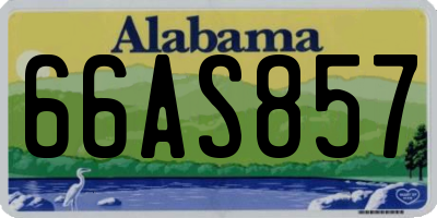 AL license plate 66AS857