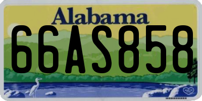 AL license plate 66AS858
