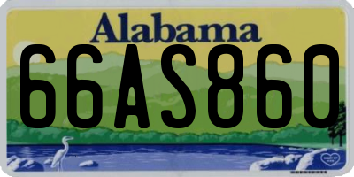 AL license plate 66AS860