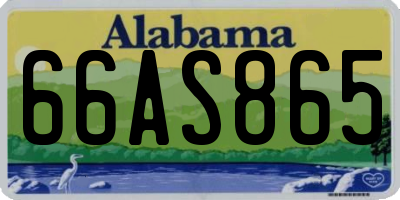 AL license plate 66AS865