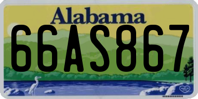 AL license plate 66AS867