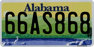 AL license plate 66AS868