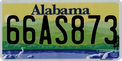 AL license plate 66AS873
