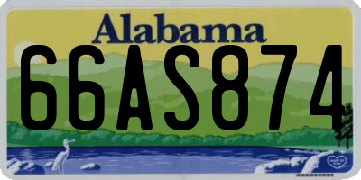 AL license plate 66AS874