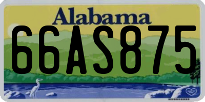 AL license plate 66AS875