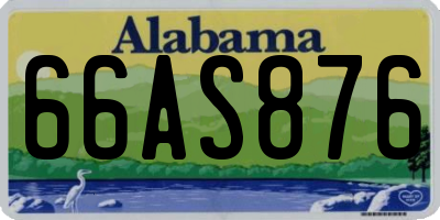 AL license plate 66AS876