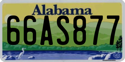 AL license plate 66AS877