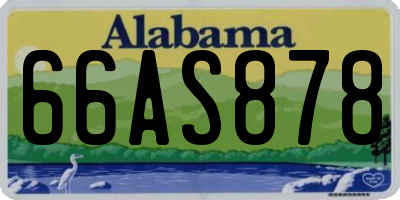AL license plate 66AS878
