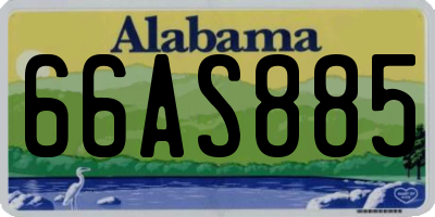 AL license plate 66AS885