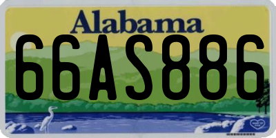 AL license plate 66AS886