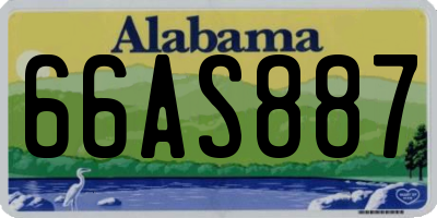 AL license plate 66AS887
