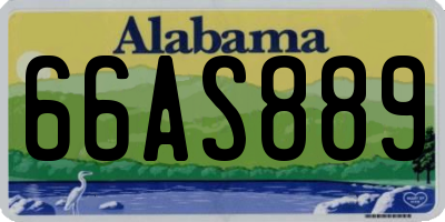AL license plate 66AS889