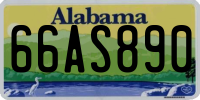AL license plate 66AS890