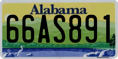 AL license plate 66AS891