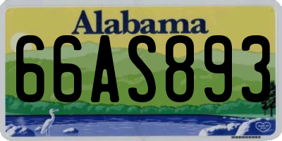 AL license plate 66AS893