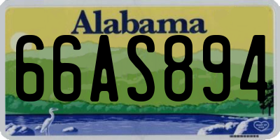 AL license plate 66AS894