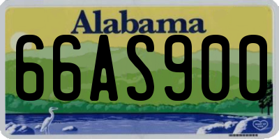 AL license plate 66AS900
