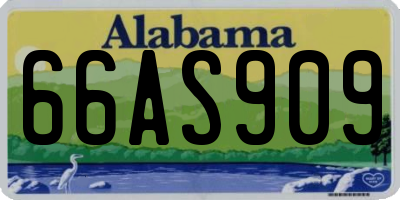AL license plate 66AS909