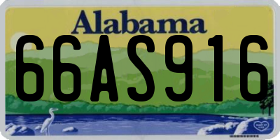 AL license plate 66AS916