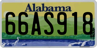 AL license plate 66AS918