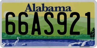 AL license plate 66AS921