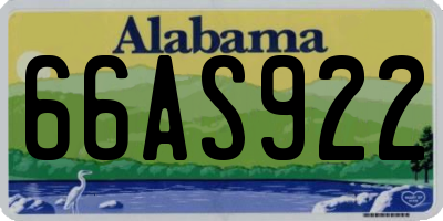AL license plate 66AS922