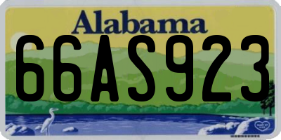 AL license plate 66AS923