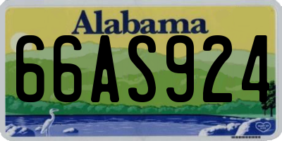 AL license plate 66AS924