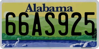 AL license plate 66AS925