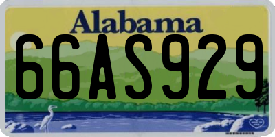 AL license plate 66AS929