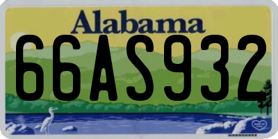 AL license plate 66AS932