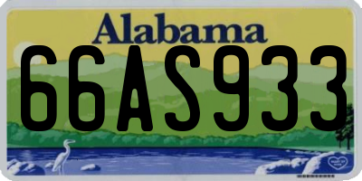AL license plate 66AS933