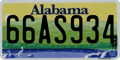 AL license plate 66AS934