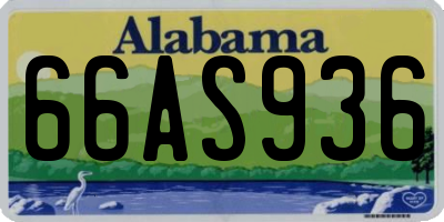 AL license plate 66AS936