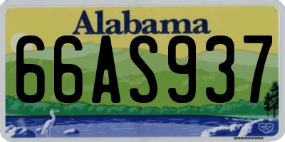 AL license plate 66AS937