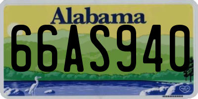 AL license plate 66AS940