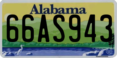 AL license plate 66AS943