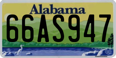 AL license plate 66AS947