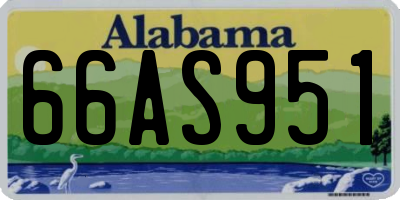 AL license plate 66AS951